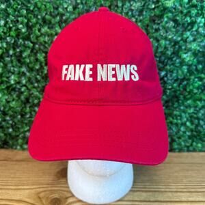 Fake News Hat House Inhabit  Hat  Red Cap America USA Adult Hat
